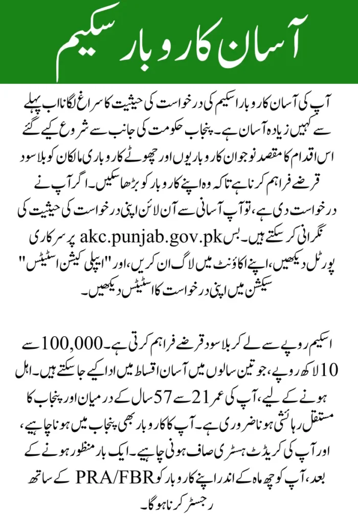 Asaan Karobar Scheme