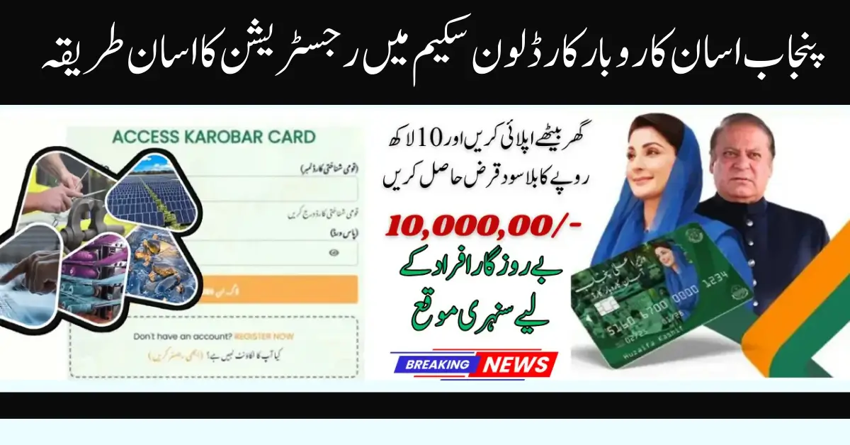Punjab Asaan Karobar Card Loan Scheme