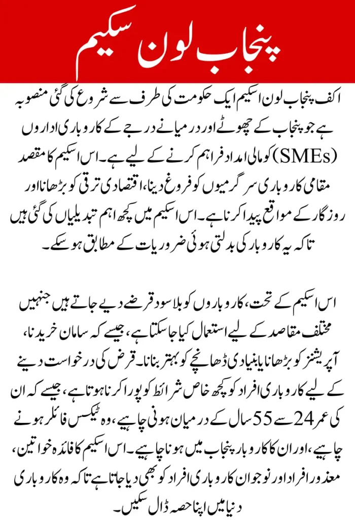 AKF Punjab Loan Scheme