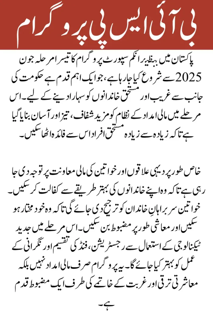 BISP Third Phase Start Date