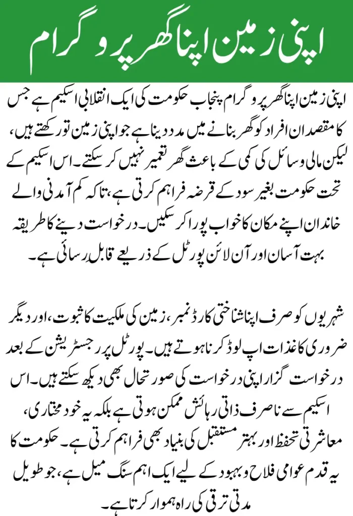 Apni Zameen Apna Ghar Program