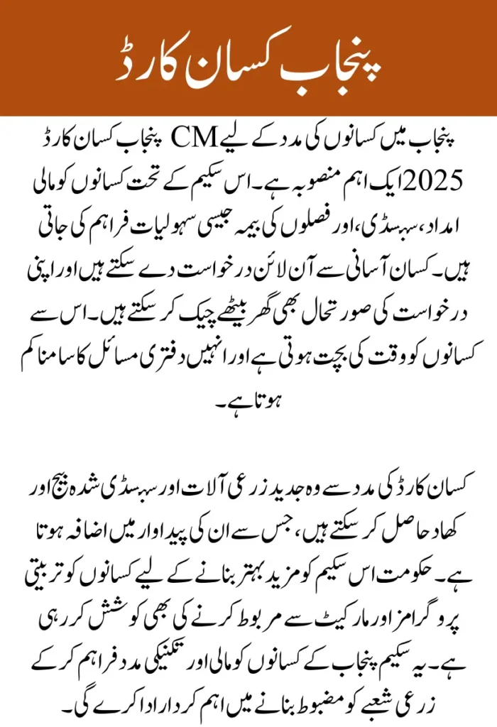 CM Punjab Kisan Card 2025