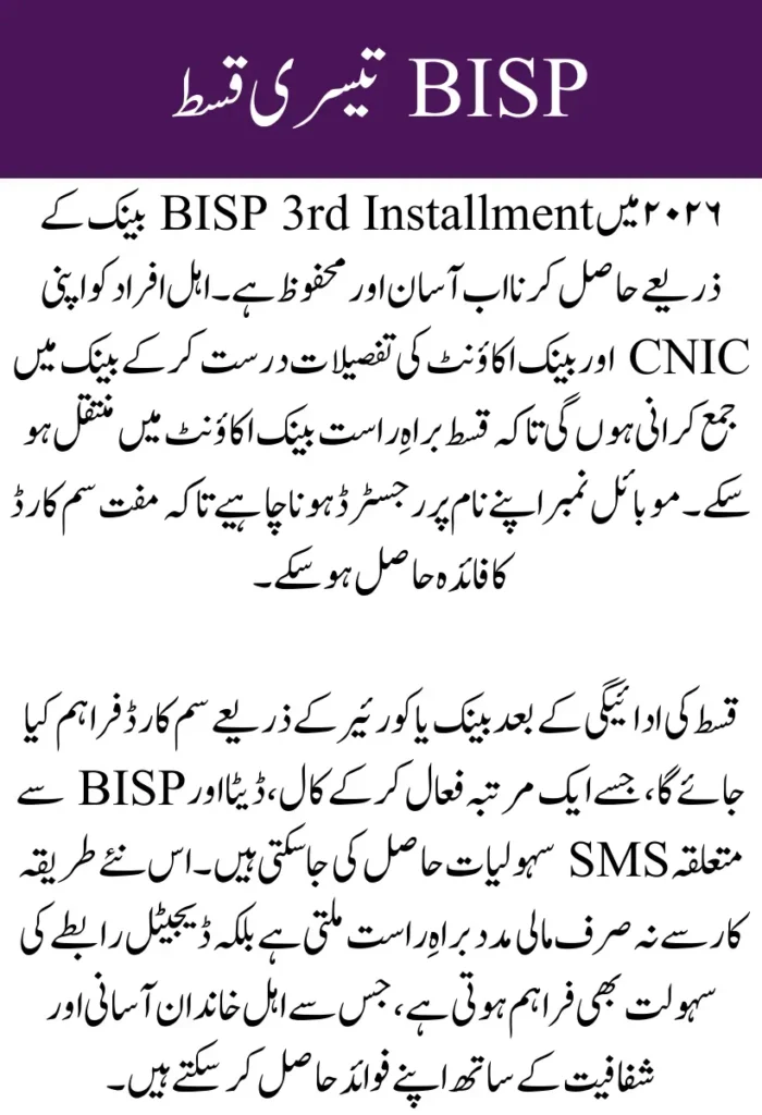 BISP 3rd Installment