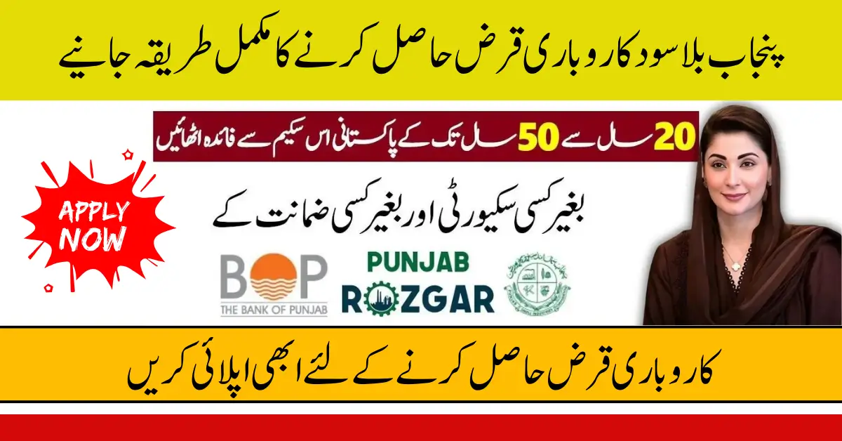 Punjab No-Interest Business Loan